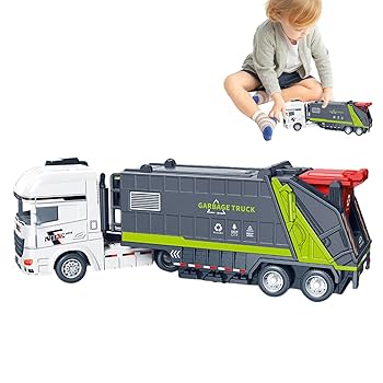 ごみ収集車 おもちゃ はたらくくるま 大きなごみ収集車のおもちゃを紹介するよ♪ ゴミ